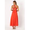 Petal & Pup Womens Luna One Shoulder Maxi Dress(Tangerine)