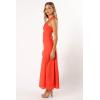 Petal & Pup Womens Luna One Shoulder Maxi Dress(Tangerine)