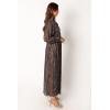 Petal & Pup Women’s Lustre Long Sleeve Midi Dress(Bronze)