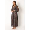Petal & Pup Women’s Lustre Long Sleeve Midi Dress(Bronze)