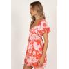 Petal & Pup Women’s Maggie Mini Dress(Pink Red Floral)
