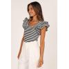 Petal & Pup Women’s Martina Ribbed Top(Black Stripe)