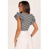 Petal & Pup Women’s Martina Ribbed Top(Black Stripe)