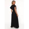 Petal & Pup Womens Maverick Wrap Maxi Dress(Black)