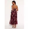Petal & Pup Womens Mazy Midi Dress(Purple/Magenta)
