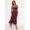 Petal & Pup Womens Mazy Midi Dress(Purple/Magenta)