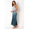 Petal & Pup Women’s Melody Plisse Halter Maxi Dress(Navy Gradient)