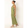 Petal & Pup Women’s Melody Plisse Halter Maxi Dress(Olive)