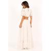 Petal & Pup Women’s Merletto Cut Out Maxi Dress(White)