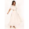Petal & Pup Women’s Merletto Cut Out Maxi Dress(White)