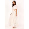 Petal & Pup Women’s Merletto Cut Out Maxi Dress(White)
