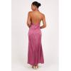 Petal & Pup Women’s Mila Halterneck Maxi Dress(Dark Rose)