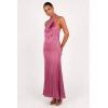 Petal & Pup Women’s Mila Halterneck Maxi Dress(Dark Rose)