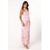 Petal & Pup Women’s Mila Halterneck Maxi Dress(Pink Floral)