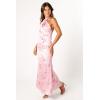 Petal & Pup Women’s Mila Halterneck Maxi Dress(Pink Floral)