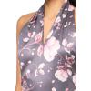 Petal & Pup Women’s Mila Halterneck Maxi Dress(Steel Gray Floral)