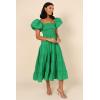 Petal & Pup Women’s Morgan Tiered Dress(Green)