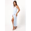 Petal & Pup Women’s Nadea Faux Wrap Maxi Dress(Blue)