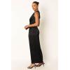 Petal & Pup Women’s Nadia One Shoulder Maxi Dress(Black)