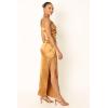 Petal & Pup Women’s Nadia One Shoulder Maxi Dress(Bronze)