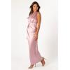 Petal & Pup Women’s Nadia One Shoulder Maxi Dress(Dusty Rose)