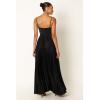Petal & Pup Womens Naira Pleated Maxi Dress(Black)