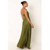 Petal & Pup Womens Naira Pleated Maxi Dress(Palm Green)