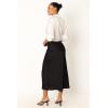 Petal & Pup Women’s Nellie Satin Midi Skirt(Black)