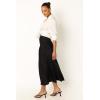 Petal & Pup Women’s Nellie Satin Midi Skirt(Black)