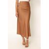 Petal & Pup Women’s Nellie Satin Midi Skirt(Bronze)