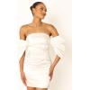 Petal & Pup Womens Nisha Strapless Mini Dress(White)