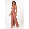 Petal & Pup Womens Nora Wide Leg Jumpsuit(Dusty Rose)
