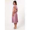 Petal & Pup Womens Nova Flutter Sleeve Midi Dress(Dusty Rose)