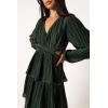 Petal & Pup Women’s Pippa Long Sleeve Midi Dress(Emerald)