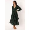 Petal & Pup Women’s Pippa Long Sleeve Midi Dress(Emerald)