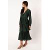 Petal & Pup Women’s Pippa Long Sleeve Midi Dress(Emerald)