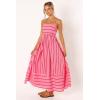 Petal & Pup Womens Pixie Maxi Dress(Pink Red)