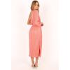Petal & Pup Womens Pontee One Shoulder Pleated Midi Dress(Coral)