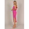 Petal & Pup Womens Pontee One Shoulder Pleated Midi Dress(Orchid)