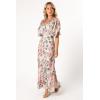 Petal & Pup Womens Ricki Maxi Dress(Pink Floral)