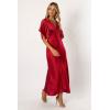 Petal & Pup Womens Ricki Maxi Dress(Ruby Wine)