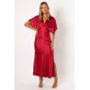 Petal & Pup Womens Ricki Maxi Dress(Ruby Wine)