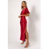 Petal & Pup Womens Ricki Maxi Dress(Ruby Wine)