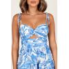 Petal & Pup Women’s Rose Midi Dress(Blue/White)