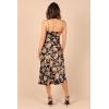 Petal & Pup Women’s Saga Cut Out Midi Dress(Black Floral)