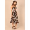 Petal & Pup Women’s Saga Cut Out Midi Dress(Black Floral)