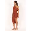 Petal & Pup Womens Santiago Off Shoulder Midi Dress(Bronze)