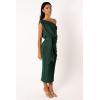 Petal & Pup Womens Santiago Off Shoulder Midi Dress(Emerald)