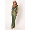 Petal & Pup Women’s Selma Off Shoulder Maxi Dress(Olive)