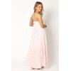 Petal & Pup Womens Seville Maxi Dress(Pink Stripe)